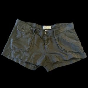 sz 6 lucky brand silk linen low rise mini shorts